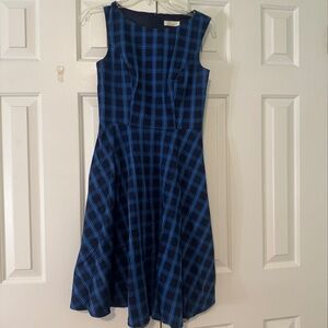 Blue Plaid Character Dress